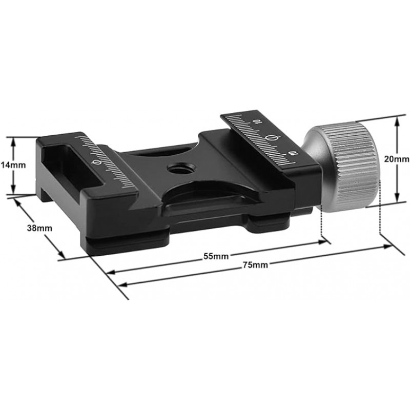 NOTRICKT QRC-15 1.5인치(38mm) 퀵 슈, 클라우드 헤드용, 프리 헤드 헤드, 비디오 헤드, 퀵 슈즈, Arca-Swiss 표준과 호환 가능