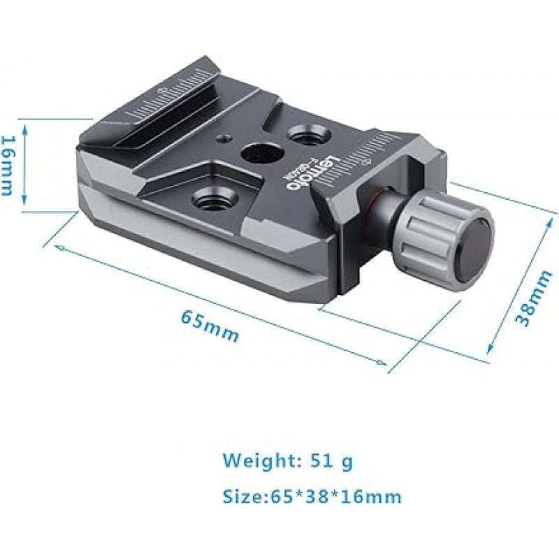 퀵 릴리스 클램프 QR베이스 카메라 마운트 클램프 Arca-Swiss 표준 대응 DJI Ronin S/RS 2/3/3-pro/c2 짐벌 Zhiyun Crane 시리즈 카메라 삼각대 leftfoto