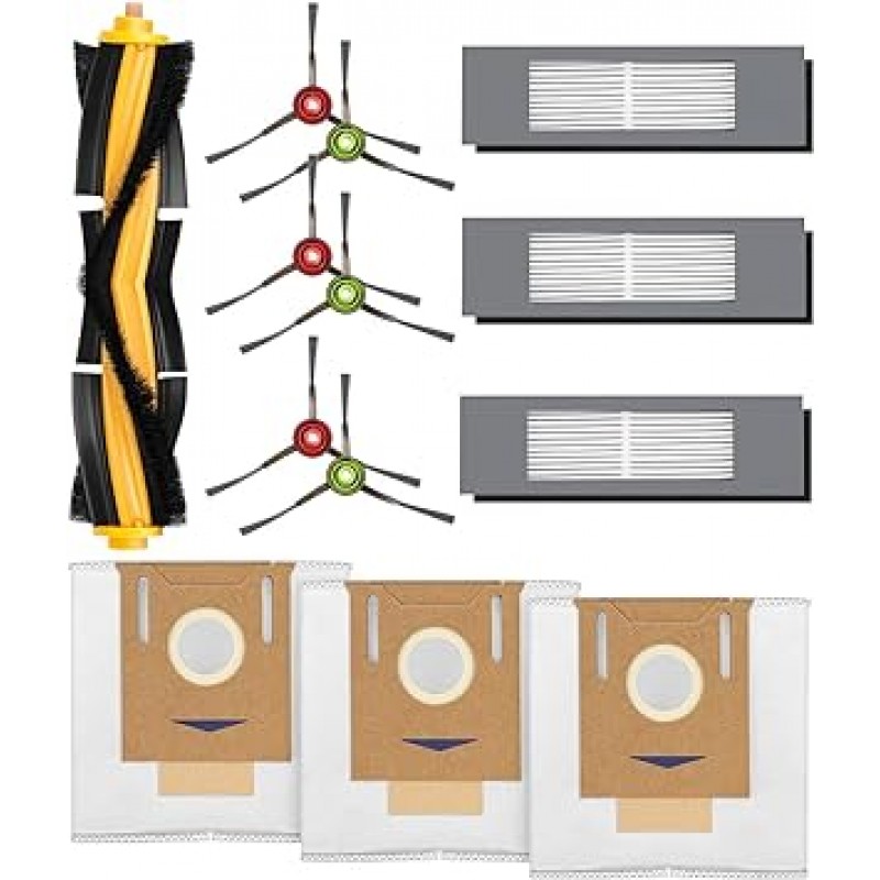 EcoBucks 소모품 DEEBOT OZMO 920/ T8/ N7/N8+/N10 PLUS 교체용 소모품 DEEBOT 로봇 진공 청소기용 액세서리 키트 소모품 N8 PRO T8+ T8 AIVI 필터 T9 N8 PRO+ 종이 팩 DEEBOT 로봇 진공 청소기 브러시 로봇 진공 청소기 교체 부품 키트 13개