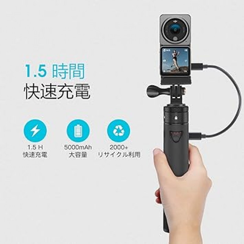 DJI Osmo Action 3/2, Gopro Hero 11/10/9/8/7/5/4/3/3+/MAX 충전 베이스, 충전 2개용 충전 확장 로드 및 고정 나사가 있는 Smatree DJI Osmo Action 3/2 충전기 DJI Osmo Action 3/2용 도크