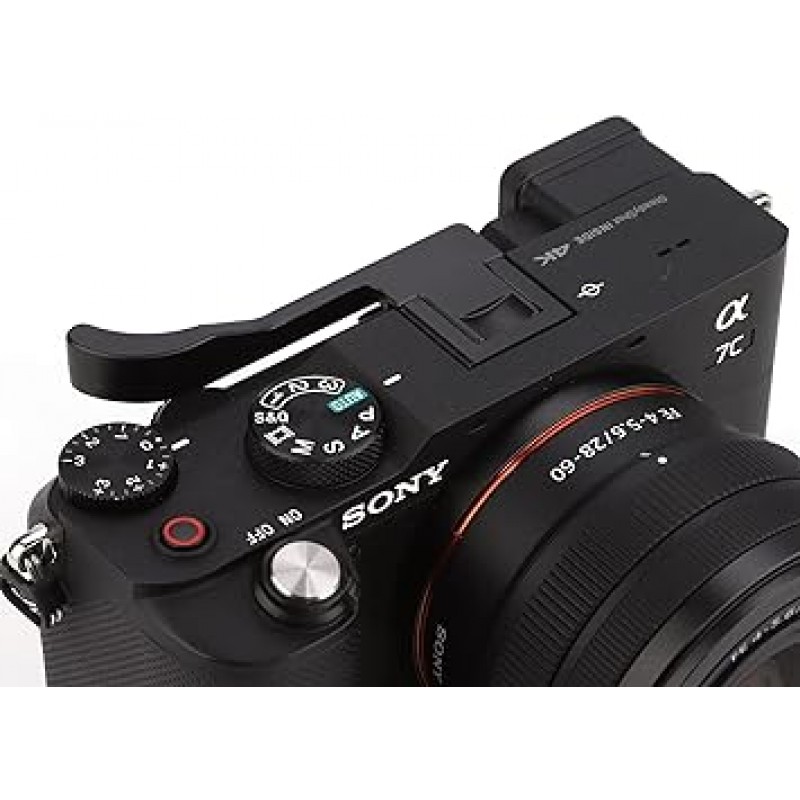 Haoge THB-A7CB 메탈 핫 슈 썸 업 레스트 핸드 그립 Sony α7C, 알파 7C, ILCE-7C, 디지털 카메라 액세서리 용 블랙