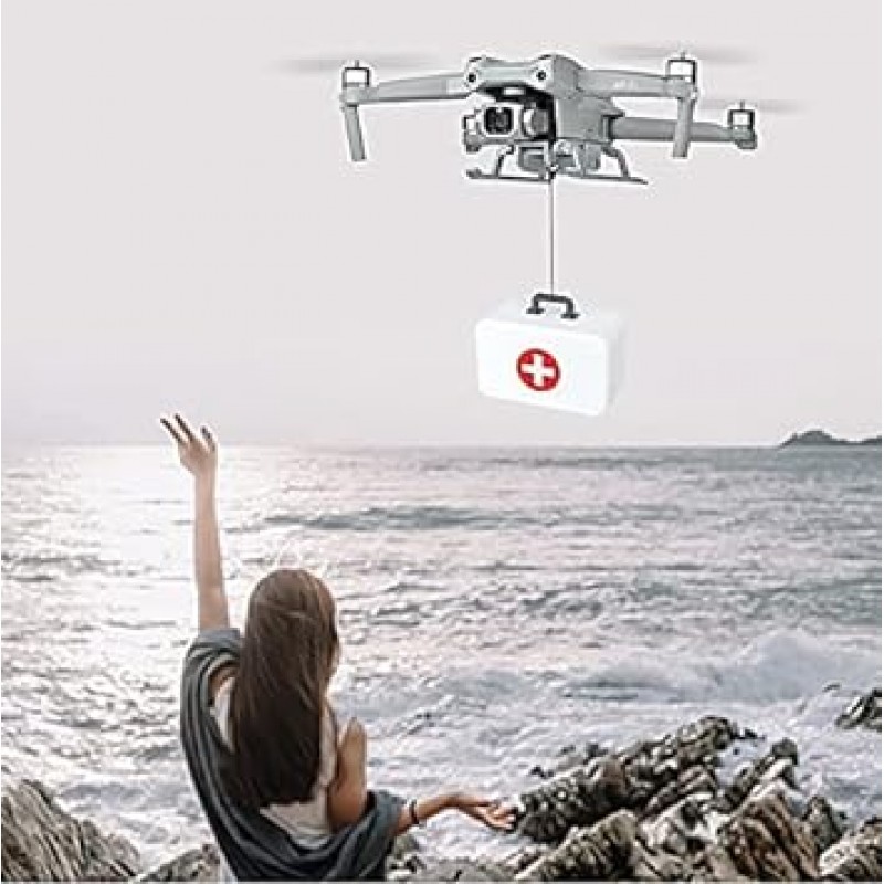 Kiowon DJI Air 2S Mavic Air2 드론 에어 드로퍼 드롭 장치 런처 접이식 랜딩 기어 선물 꽃 적재 용량 500g(17.6oz) 미만