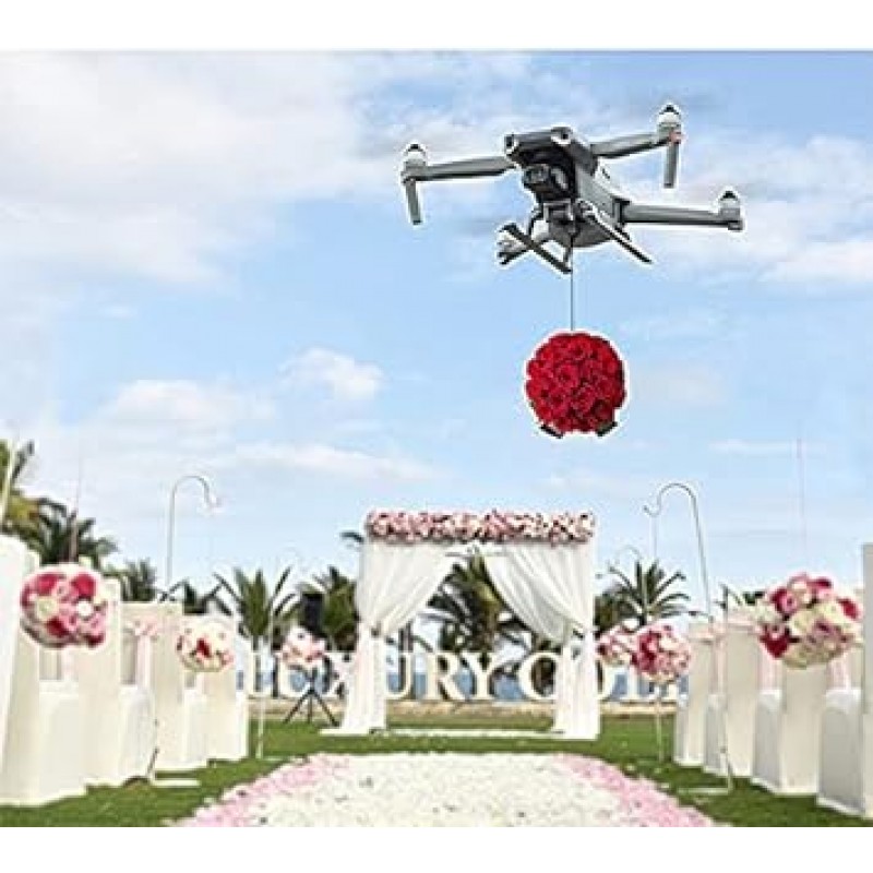 Kiowon DJI Air 2S Mavic Air2 드론 에어 드로퍼 드롭 장치 런처 접이식 랜딩 기어 선물 꽃 적재 용량 500g(17.6oz) 미만