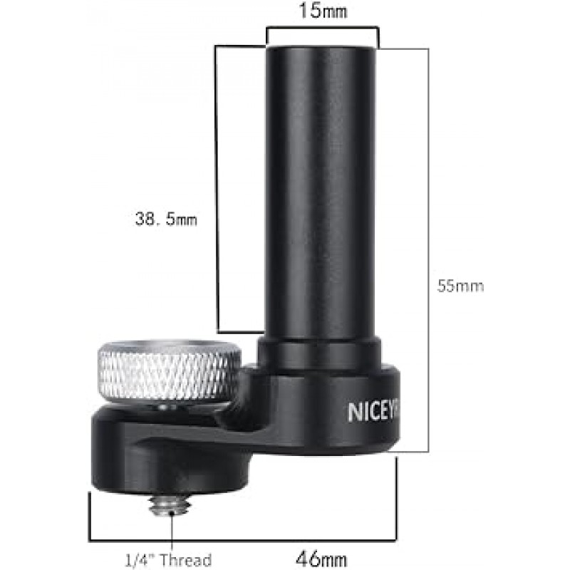 NICEYRIG 15mm 로드 카메라 액세서리 15mm 로드 지원 경량 장비 DSLR Rigs DSLR Rig Sony FX6/Sony FS5-(rod -456) 용 알루미늄 합금 콜드 슈 마운트 확장 콜드 슈 어댑터