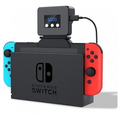 [2023 업그레이드 버전] 스위치 호환 냉각 팬, 고전력, Nintendo Switch용 냉각 냉각기, 냉각 팬, 여름용, 열 방출, 온도 표시, 공기 흐름 변경, 스위치 도크, 저소음