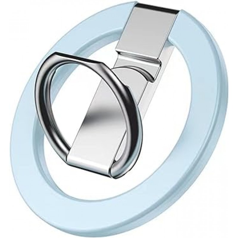 Helalife Magsafe Ring, 스마트폰 Magsafe Ring, All-Metal, Ultra-Thin, Metal Link Holder, 스마트폰 스탠드 기능, 강력한 자기력, 안정성, iPhone 13 / 12 시리즈용(블루)