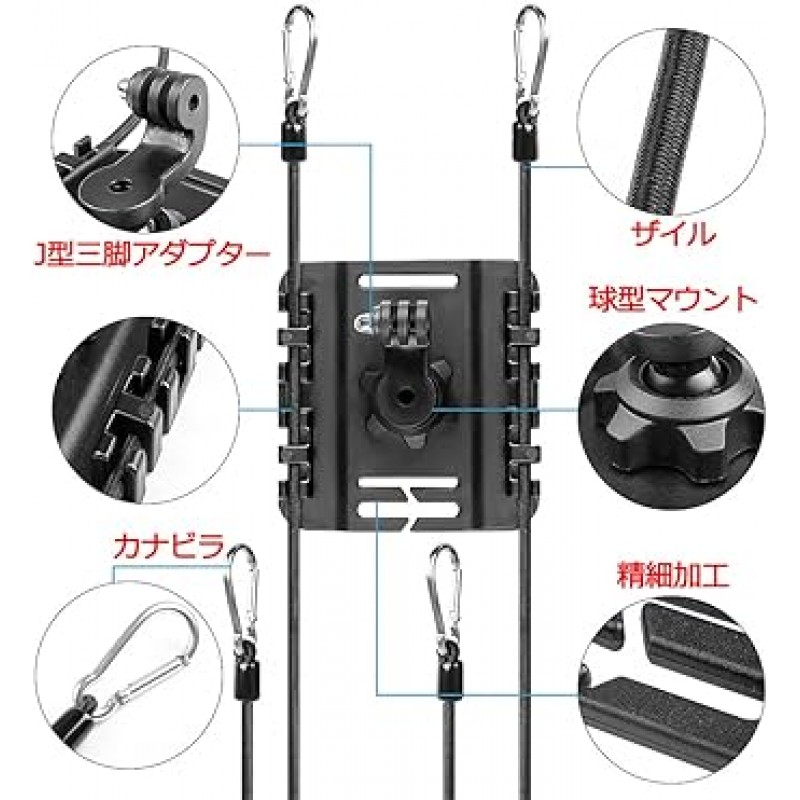 GoPro Hero 11/10/9/8/7/6/5 Black, DJI 시리즈, Insta360 시리즈 및 기타 액션 카메라와 호환되는 Net Chain Link Fences 및 Paragliders용 Taisioner Fence Mount 고정 촬영