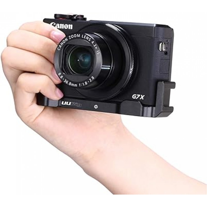 UURig G7X Mark III Vlog 카메라 콜드 슈 익스텐션 마이크 사이드 마운트 Canon G7X Mark III 카메라 용 1/4 인치 삼각대 마운트 Vlogging 액세서리 - R016 C-G7X