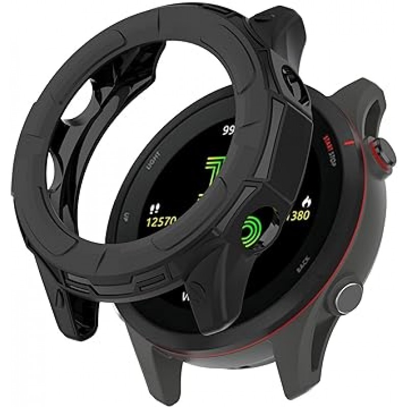 Sheawa garmin 포어 러너 955 보호 케이스 보호 커버 용 2pcs 케이스 커버 garmin 포어 러너 955 (블랙) 용 tpu 고무 충격 방지 액세서리