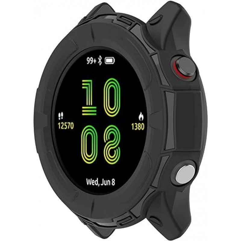 Sheawa garmin 포어 러너 955 보호 케이스 보호 커버 용 2pcs 케이스 커버 garmin 포어 러너 955 (블랙) 용 tpu 고무 충격 방지 액세서리