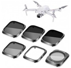 DJI Air 2S, UV CPL ND4 ND8 ND16 ND32와 호환되는 NEEWER 6 팩 필터 세트 드론 카메라 액세서리용 멀티 코팅 HD 광학 유리 알루미늄 합금 프레임 중립 밀도 편광 필터