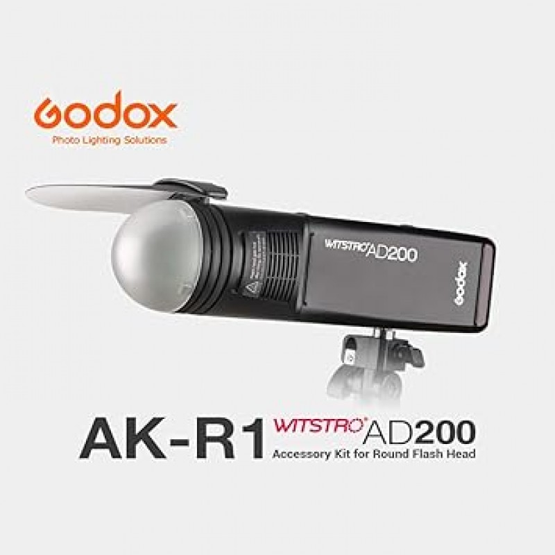 Godox AK-R1 세트 필터 디퓨저 볼, H200R 라운드 플래시 헤드와 호환 가능, AD200, AD200PRO V1, AD100PRO 액세서리, PERGEAR 천 포함