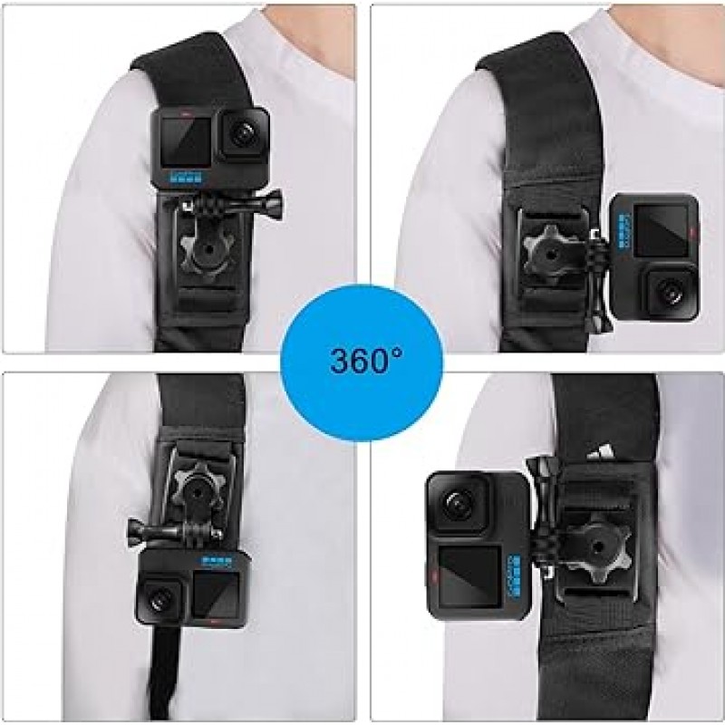 Taisioner 배낭 스트랩 숄더 가슴 마운트 GoPro AKASO OSMO 액션 카메라 대응 등산 워킹 풋 액세서리