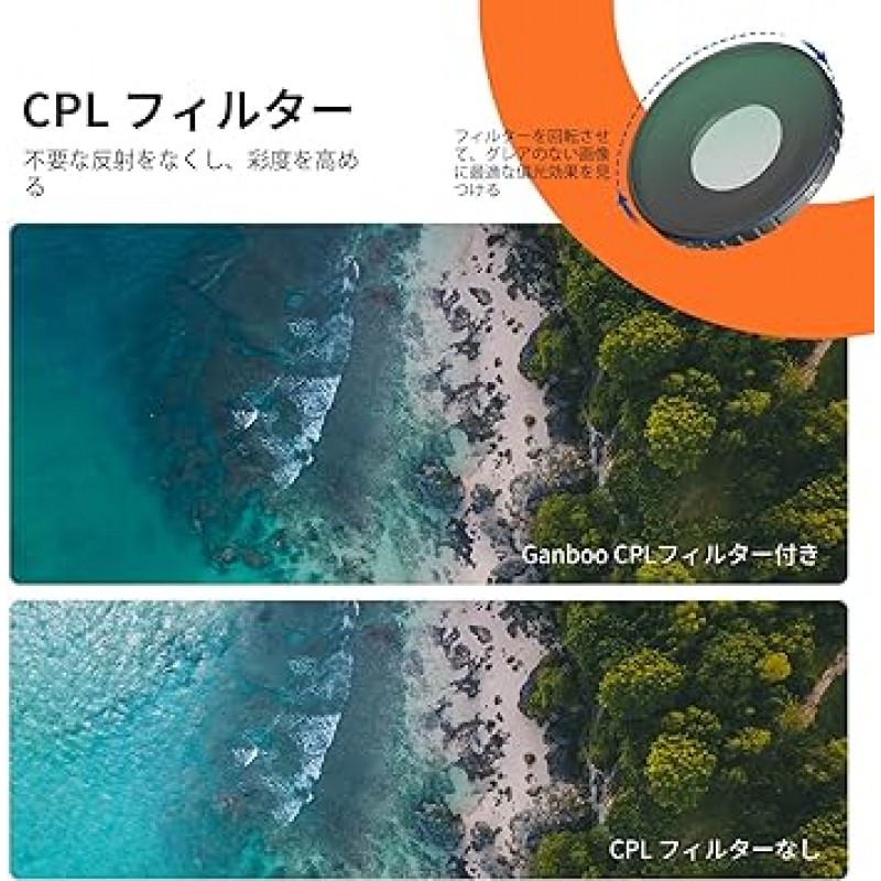 GANBOO 5pcs HD ND/CPL 렌즈 필터 DJI Osmo 액션 3와 호환 CPL ND8 ND16 ND32 ND64 필터 액션 카메라 액세서리 멀티 코팅 알루미늄 합금 프레임