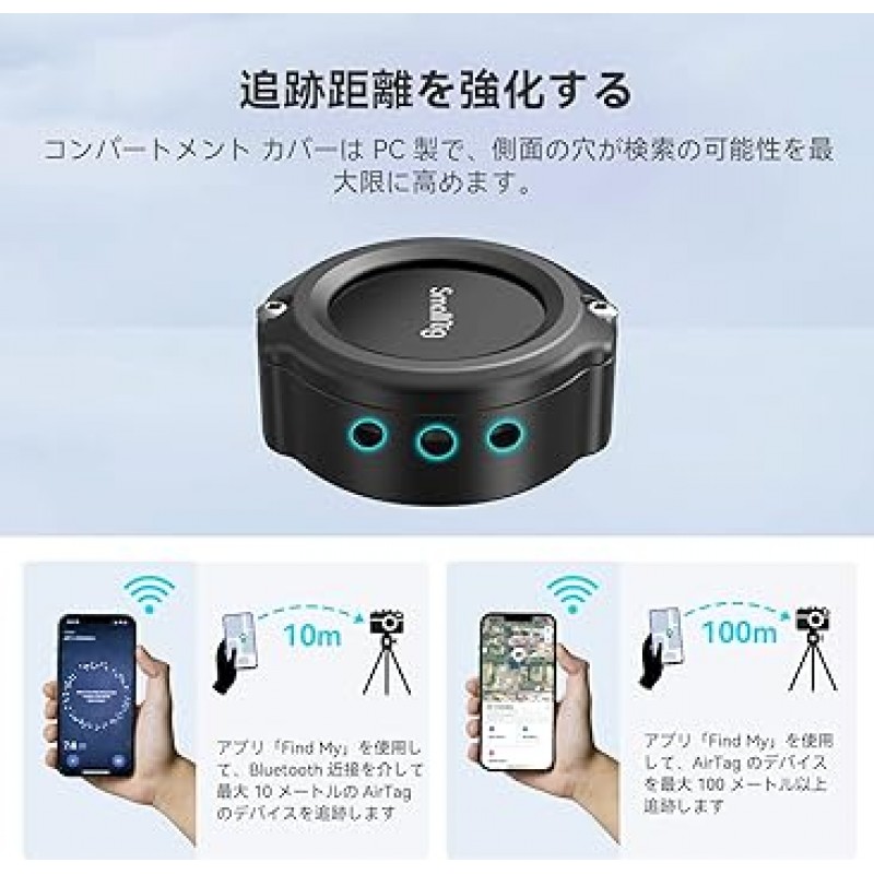 카메라 도난 방지용 SmallRig MD4149 AirTag 케이지 케이스