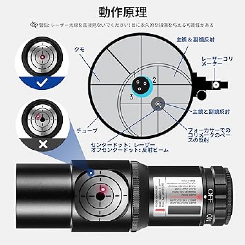 NEEWER Red Laser Collimator 1.25 