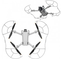 Miimall 호환 DJI Mini 3 Pro 프로펠러 가드, 360° 보호 가드, 초경량 충돌 방지 착탈식 프로펠러 프로텍터 DJI Mini 3 Pro 액세서리용 반밀폐 안전 비행 Mini 3 Pro 소품 보호