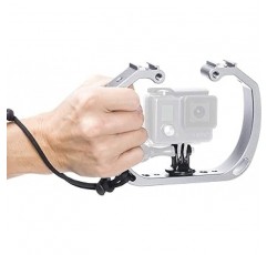 GoPro Hero용 Movo GB-U70 수중 다이빙 장비 HERO3 HERO4 HERO5 HERO6 HERO7 HERO8과 호환되는 손목 스트랩이 있는 콜드슈 마운트 Osmo Action Cam - 완벽한 스쿠버 기어 GoPro 액세서리