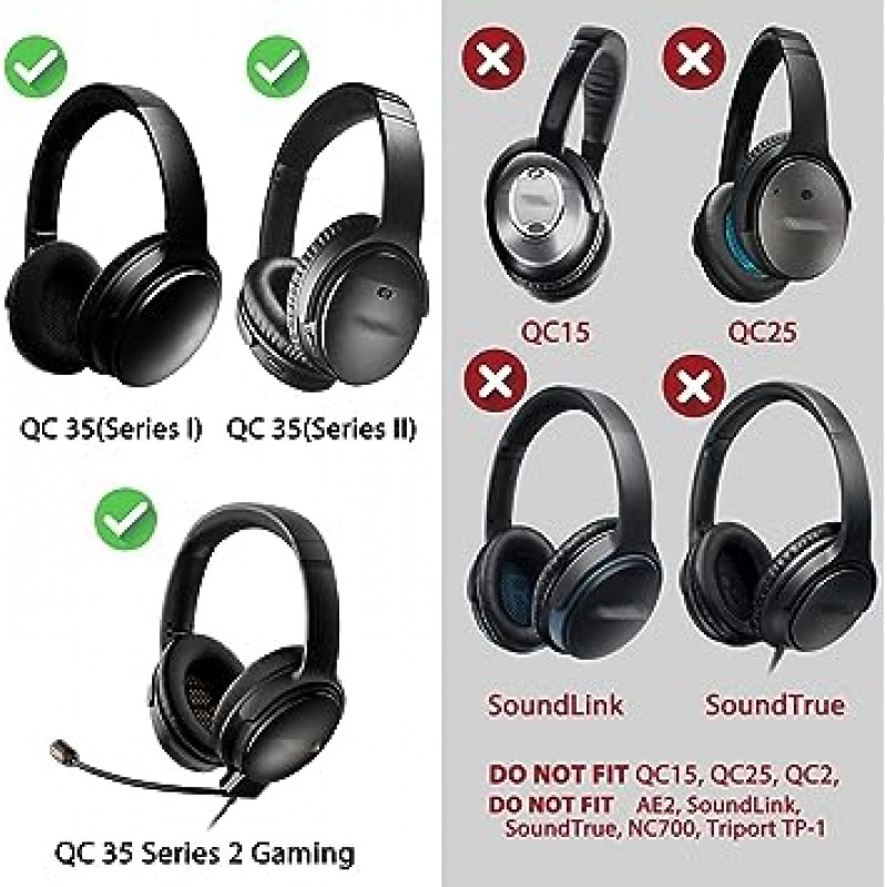 Bose QuietComfort 35 & 35ii용 SOULWIT 헤드밴드 헤드밴드 패드(BOSE QC35 & QC35ii) 헤드밴드 교체용 쿠션 헤드폰 밴드 헤드셋 밴드 교체용 밴드 키트 원피스(실버)