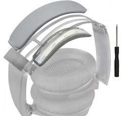 Bose QuietComfort 35 & 35ii용 SOULWIT 헤드밴드 헤드밴드 패드(BOSE QC35 & QC35ii) 헤드밴드 교체용 쿠션 헤드폰 밴드 헤드셋 밴드 교체용 밴드 키트 원피스(실버)