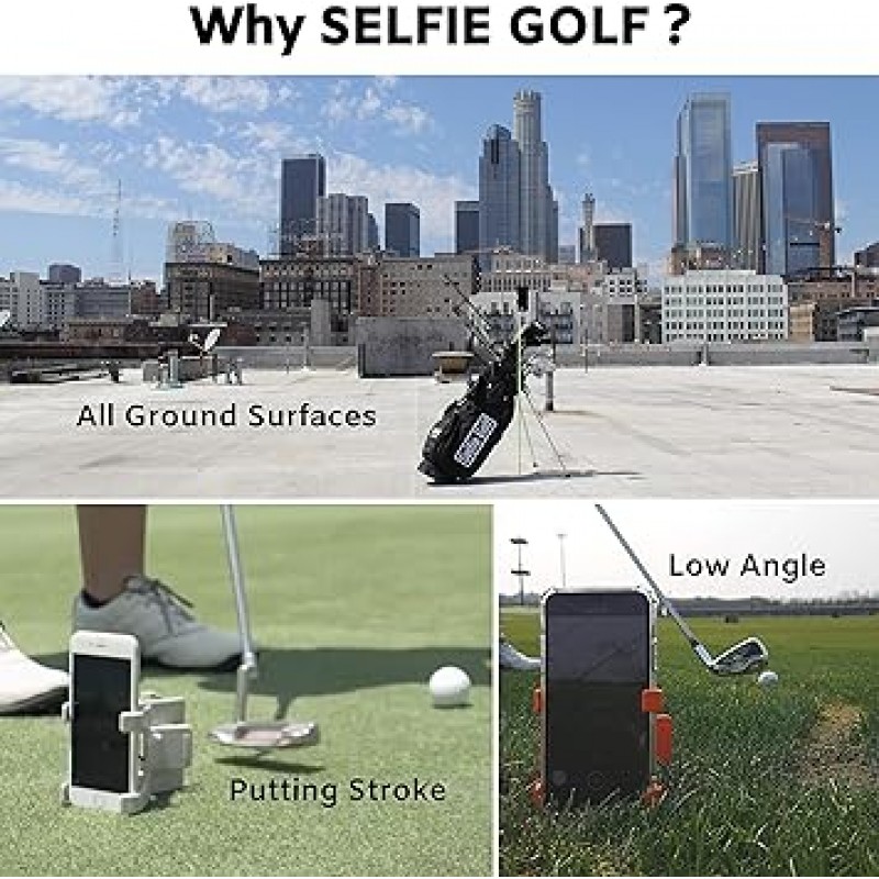 SelfieGOLF 기록 골프 스윙 휴대 전화 홀더 골프 분석기 액세서리 PGA 최고의 제품 우승자 Selfie 퍼팅 훈련 보조 모든 골프 가방 및 정렬 스틱과 호환 가능