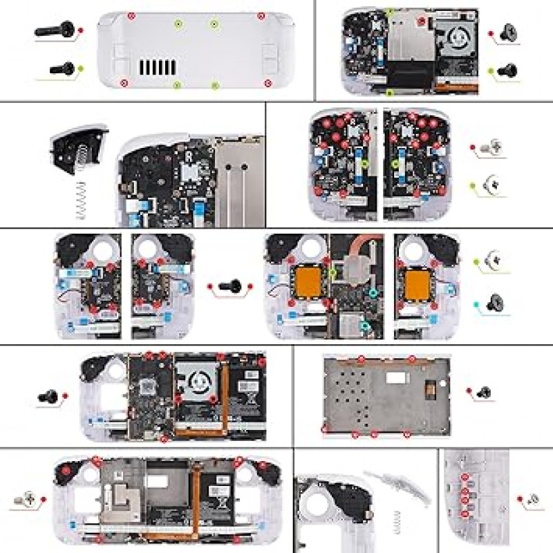 eXtremeRate Steam Deck용 맞춤형 페이스플레이트 백플레이트 쉘 Steam Deck용 휴대용 콘솔 교체 하우징 쉘, DIY 풀 세트 및 교체 버튼(Steam Deck은 포함되지 않음) [검은색]