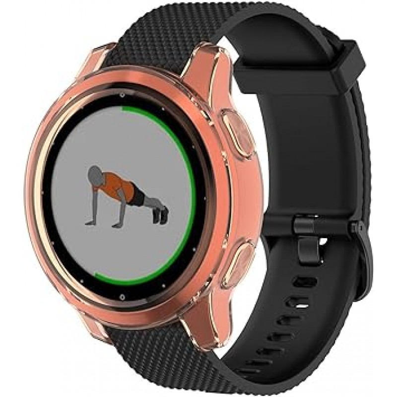 Garmin Vivoactive 4S 케이스, Garmin Vivoactive 4S, 보호 케이스 커버, Sooyeeh Soft TPU, 반투명 프로텍터 커버, 충격 방지, 얇은, 경량, 지문 방지, 황변 방지, 액세서리, 5가지 색상 사용 가능