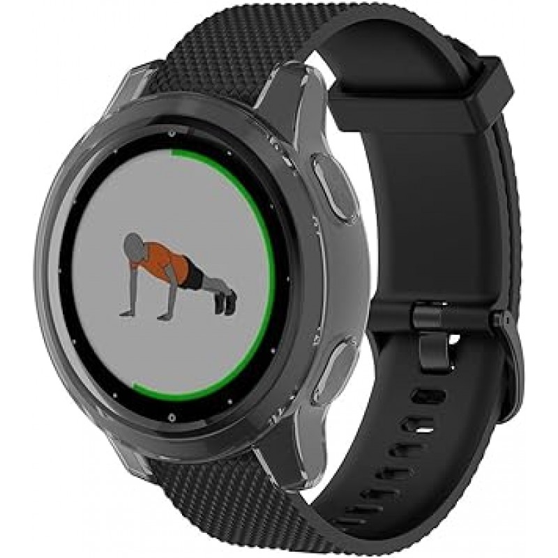 Garmin Vivoactive 4S 케이스, Garmin Vivoactive 4S, 보호 케이스 커버, Sooyeeh Soft TPU, 반투명 프로텍터 커버, 충격 방지, 얇은, 경량, 지문 방지, 황변 방지, 액세서리, 5가지 색상 사용 가능