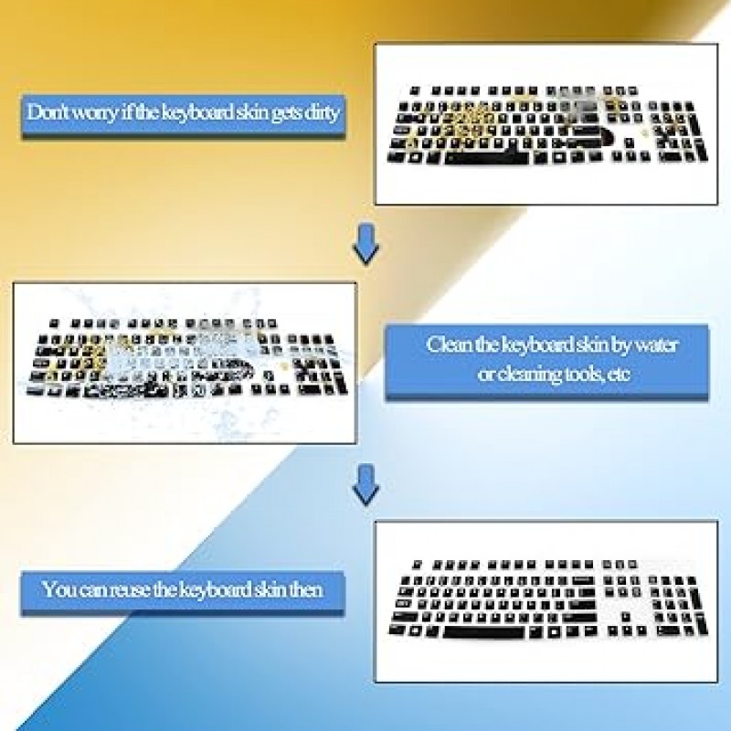 실리콘 키보드 커버 스킨 Logitech K120 & MK120 용 인체 공학적 데스크탑 USB 유선 키보드 방수 프로텍터 액세서리 (블랙)