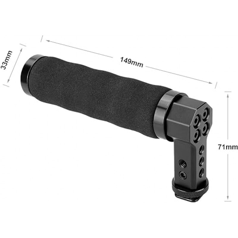 SZRIG DSLR 슈 탑 핸들 1/4-20 홀이 있는 미끄럼 방지 스폰지 핸드 그립
