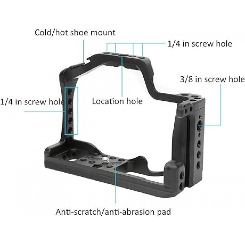 카메라 케이지, 케이지 리그, 금속 카메라 케이지 리그, 그립 핸들 캐논 EOS M50/M5 미러리스 카메라용 콜드 슈 확장 액세서리