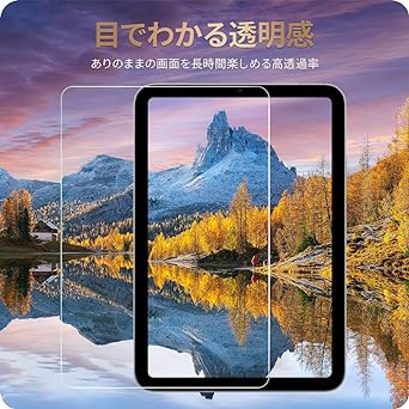 NIMASO NTB21H295 iPad Mini 6, iPad Mini(6세대)용 유리 필름, 강화 유리, 보호 필름, 카메라 구멍 없음, 가이드 프레임