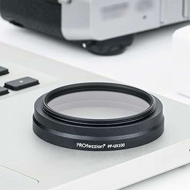 PROfezzion UV 필터 Fujifilm X100V X100F X100T X100T X100S X100 렌즈 필터 보호기, 390nm, UV 흡수, L39 MC, 방수, 내유성, 렌즈 보호, 필터 케이스 포함, 검정색과 호환 가능
