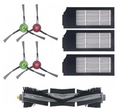 로봇 진공청소기 교체 부품 필터 가장자리 청소 메인 브러시 DEEBOT X1 TURBO/OMNI Ecoback 진공 액세서리와 호환되는 소모품(소모품 8개 세트)