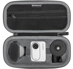 SHEAWA Insta360 GO 3 케이스, 피벗 스탠드, 자석 펜던트, 클립, 케이블 및 기타 액세서리용 소형 충격 방지 가방 운반 케이스