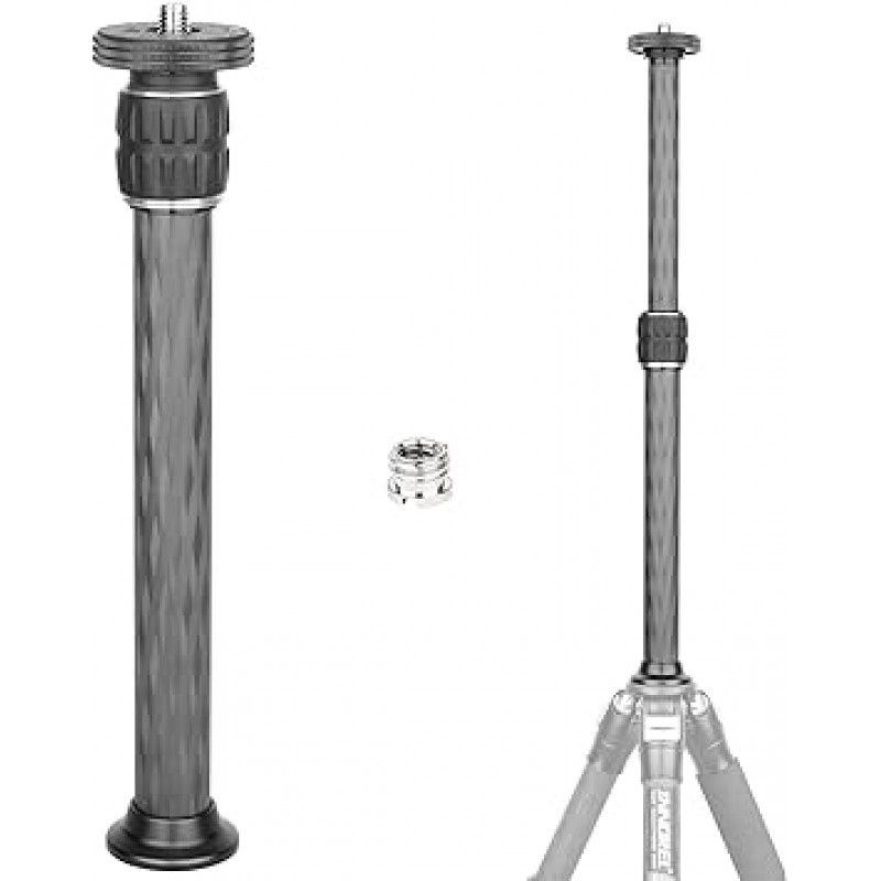 INNOREL ER222C 삼각대 센터 폴, 다용도 확장 폴, 0.9인치(22.2mm) 파이프 직경 2섹션 텔레스코픽, 삼각대 액세서리, 탄소, 삼각대 모노포드용, 1/4