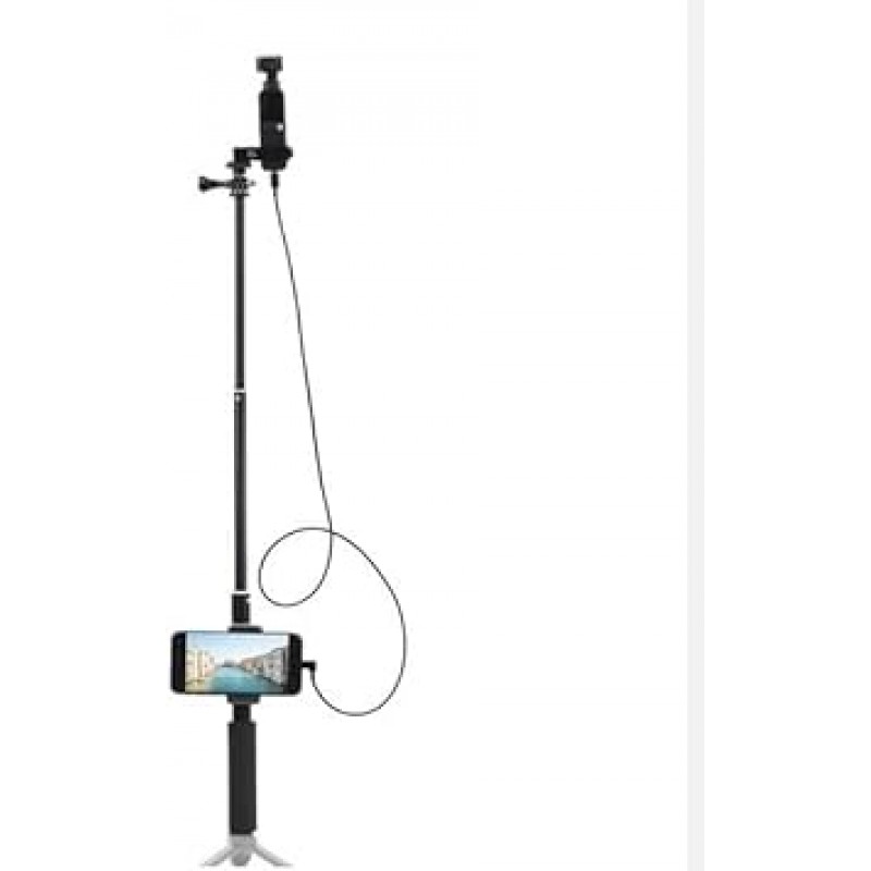 Taoricup DJI Pocket 2/OSMO Pocket 호환 셀카봉 연장 막대 + 스마트폰 고정 클립 액세서리(IOS용)