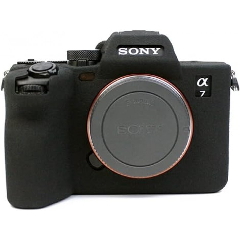 Koowl 호환 Sony A7M4 ILCE-7M4 α7M4 카메라 커버, 실리콘 케이스, 실리콘 커버, 카메라 케이스, 슈팅 케이스, 라이너 케이스, 카메라 홀더, Koowl 제작, 우아한 외관, 초박형, 우수한 품질, 높은 충격 방지, 내마모성(검은색) )