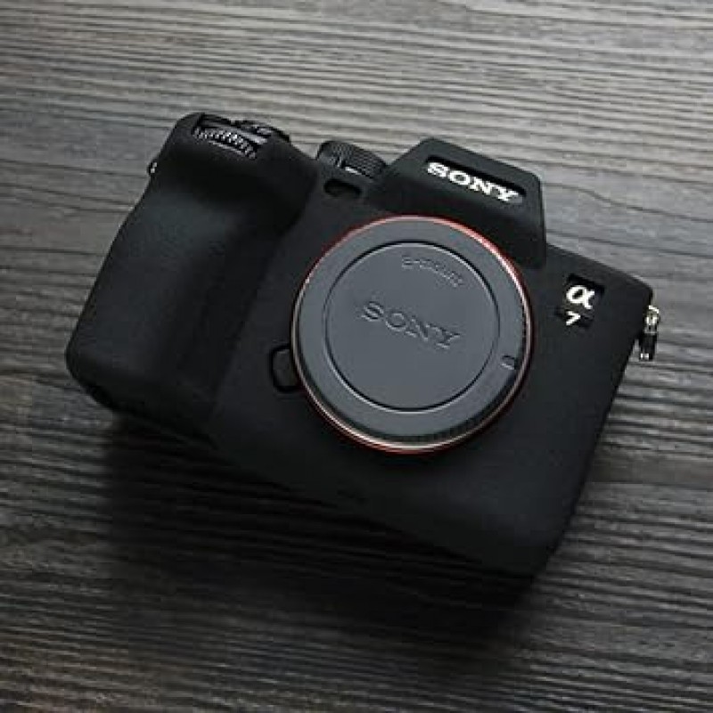 Koowl 호환 Sony A7M4 ILCE-7M4 α7M4 카메라 커버, 실리콘 케이스, 실리콘 커버, 카메라 케이스, 슈팅 케이스, 라이너 케이스, 카메라 홀더, Koowl 제작, 우아한 외관, 초박형, 우수한 품질, 높은 충격 방지, 내마모성(검은색) )