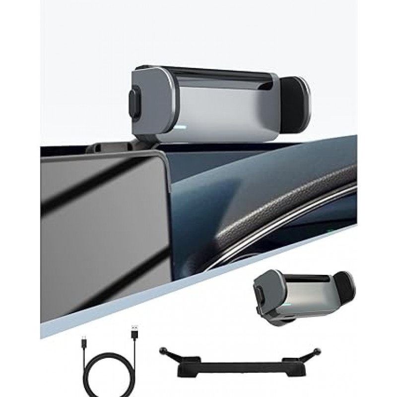 BIBIBO Honda ZR-V RZ 시리즈 새 모델 ZR-V RZ3/4/5/6 스마트폰 스탠드 자동차 Honda CONNECT 디스플레이 자동차 모바일 홀더 에어컨 전기 ZR-V 스마트폰 홀더 자동차 ZR-V 액세서리 자동 개방형 에어 벤트 자동차 스마트폰 스탠드 360도 회전 한 손 조작, 안정적, 무소음, 스마트 잠금 장치, 소형, 많은 모델과 호환 가능