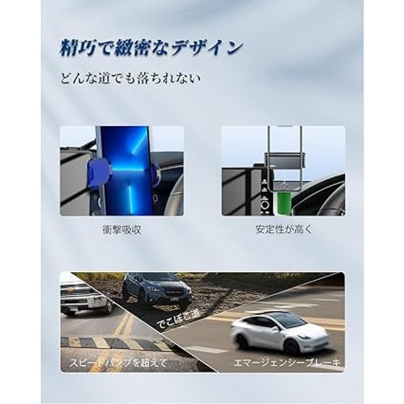 BIBIBO Honda ZR-V RZ 시리즈 새 모델 ZR-V RZ3/4/5/6 스마트폰 스탠드 자동차 Honda CONNECT 디스플레이 자동차 모바일 홀더 에어컨 전기 ZR-V 스마트폰 홀더 자동차 ZR-V 액세서리 자동 개방형 에어 벤트 자동차 스마트폰 스탠드 360도 회전 한 손 조작, 안정적, 무소음, 스마트 잠금 장치, 소형, 많은 모델과 호환 가능