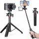 Ulanzi MT-73 카메라 삼각대 데스크탑 삼각대 Gopro 삼각대 셀카봉 4레벨 텔레스코픽 360도 헤드 안정적인 촬영 편리한 휴대용 경량 미니 삼각대 OSMO POCKET 1 2 iPhone Gopro Dji Osmo Action/Sony/Canon/Vlog TikTok용 콜드 슈 스트랩