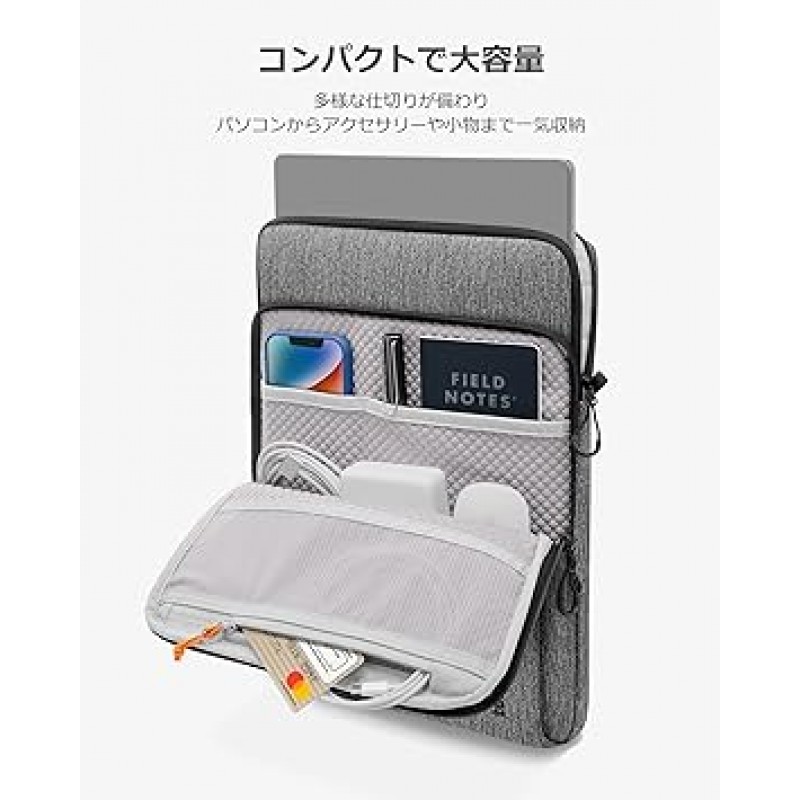 Tomtoc 노트북 케이스 15인치 MacBook Air M2 A2941 2023/1516인치 MacBook Pro M2/M1 Pro/Max 2023-2019 모델 A2780 A2485 A2141 충격 방지 노트북 숄더백 발수 회색