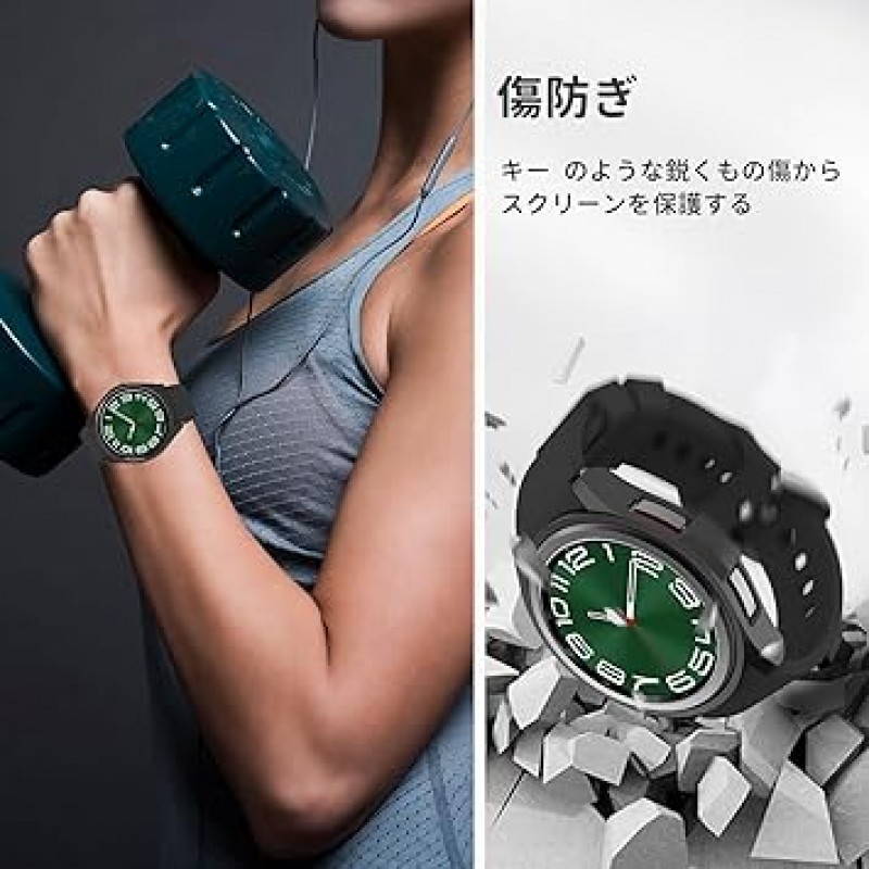 SPGUARD 필름 Samsung Galaxy Watch 6 Classic과 호환 가능 47mm(1.9인치) 필름 보호 케이스 유리 필름 보호 커버 [5개 팩] PC 재질 케이스, Galaxy Watch 6 47mm(1.9인치) 필름 완전 보호, 초박형, 충격 방지, 간편한 설치, 높은 투과율, 지문 방지, 긁힘 방지, 화면 보호기(투명, 실버 화이트, 그레이, 블랙, 실버)