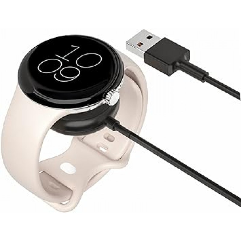 SHEAWA Google Pixel Watch 충전기 충전기 케이블 홀더 USB 충전 USB-A 충전기 액세서리(검은색)