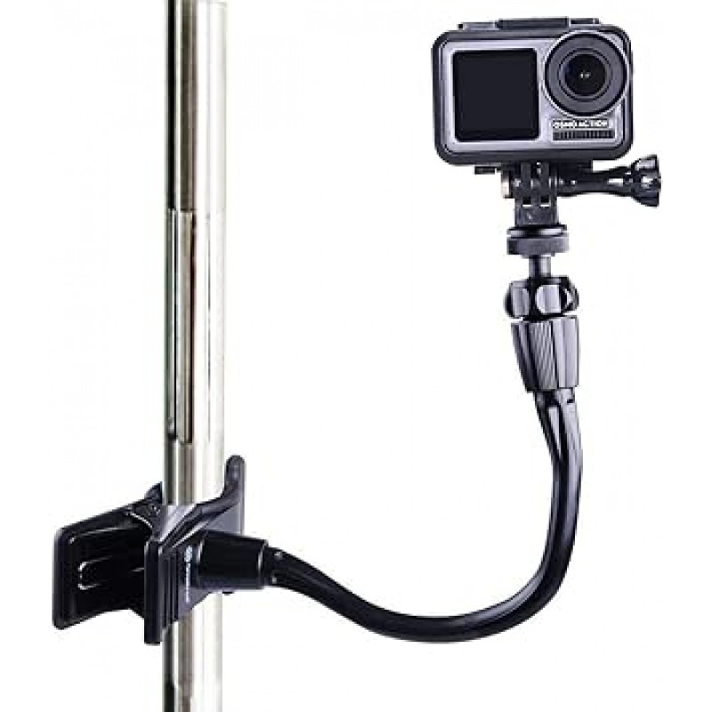 Smatree Jaws 플렉스 클램프 마운트 Hero 11/10/9/8/7/MAX,Apexcam,Crosstour CT9500/CT8500,DJI Osmo Actiong3/2,Insta360 등을 위한 유연한 암 스탠드 암 카메라