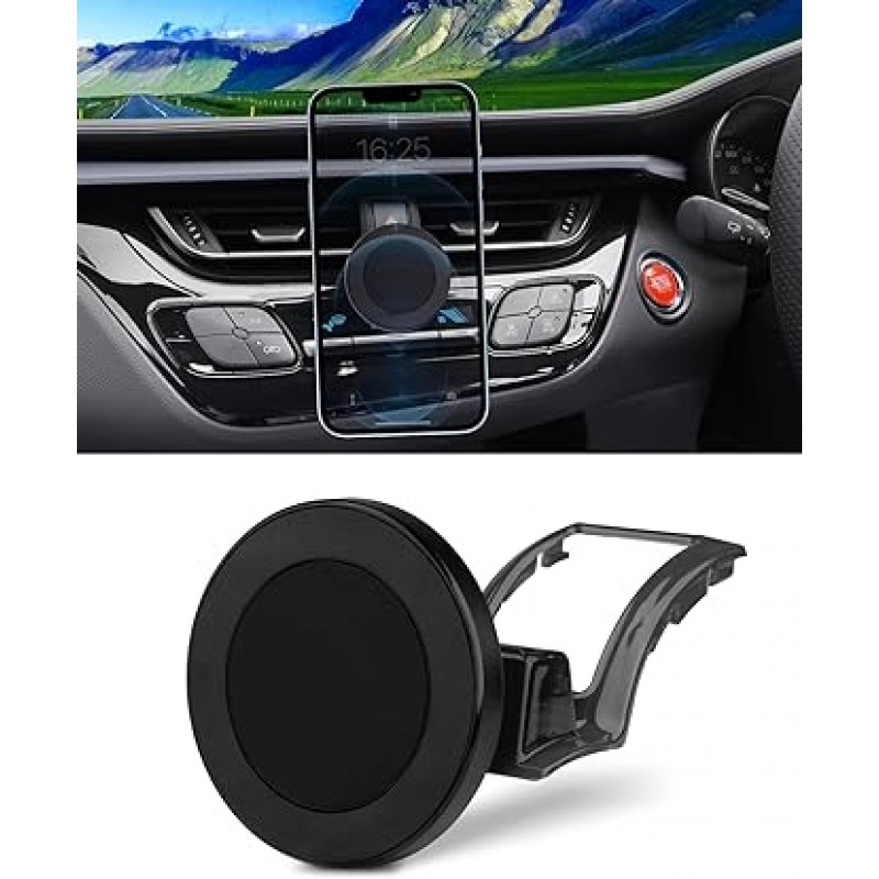 LIMSTYLE Toyota C-HR 차량용 홀더 ZYX10 NGX50 2016~ 스마트폰 스탠드, 자석, CHR, 초강력 자력, 360° 조절 가능, 한 손 조작, 간편한 설치