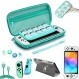 Switch Oluel 케이스, Animal Crossing, 2022 최신 Switch OLED 케이스, 귀여운 5-in-1 (Switch OLED 모델과 호환 가능), Nintendo Switch OLED 케이스, OLED 스위치, OLED 스위치, 유리 필름, 충전 케이블, 썸캡, 보관 가방, 나일론 소재, 방진, 먼지 방지, 방수, 전체 보호, 대용량, 충격 흡수, 휴대가 편리함