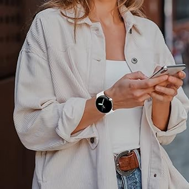 DMVEIMAL Google Pixel Watch 밴드, 4팩, 실리콘 밴드, 스포츠 밴드, 편안함, 소프트, 남녀공용, Google Pixel Watch 교체 밴드, 남성 및 여성용, Google Pixel 스마트 시계 액세서리