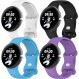 DMVEIMAL Google Pixel Watch 밴드, 4팩, 실리콘 밴드, 스포츠 밴드, 편안함, 소프트, 남녀공용, Google Pixel Watch 교체 밴드, 남성 및 여성용, Google Pixel 스마트 시계 액세서리